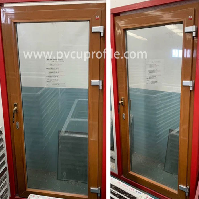 Porte coulissante en verre PVC à battants intérieur extérieur