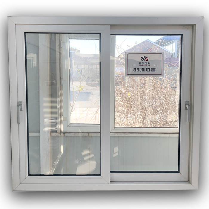 Utilitaire de verre double isolée Vinyle simple fenêtre coulissante avec des grilles