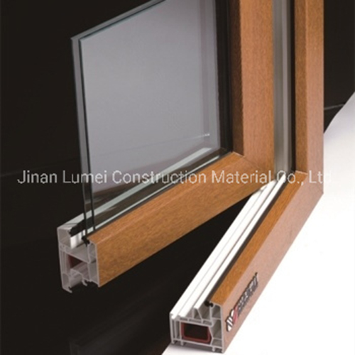 Profil de PVC UPVC stratifié en bois pour la porte de fenêtre PVC UPVC avec résistance UV