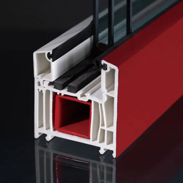 Chine Profils en PVC de couleur en bois laminé pour fenêtres et portes